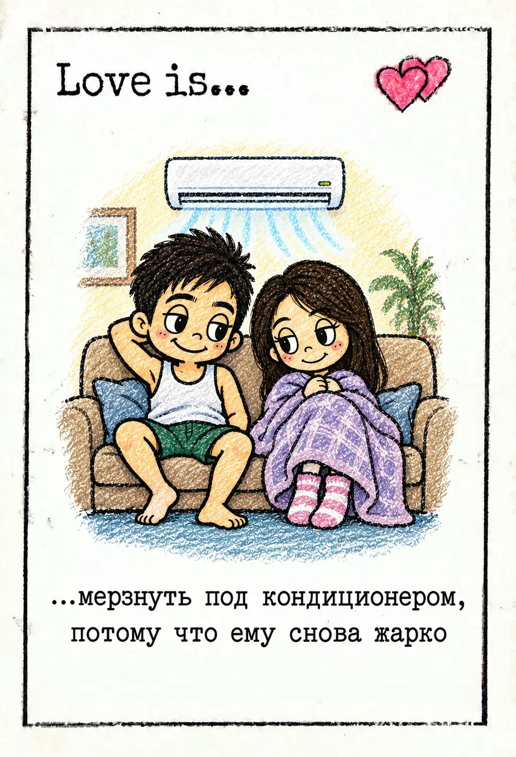 Love is — мерзнуть под кондиционером